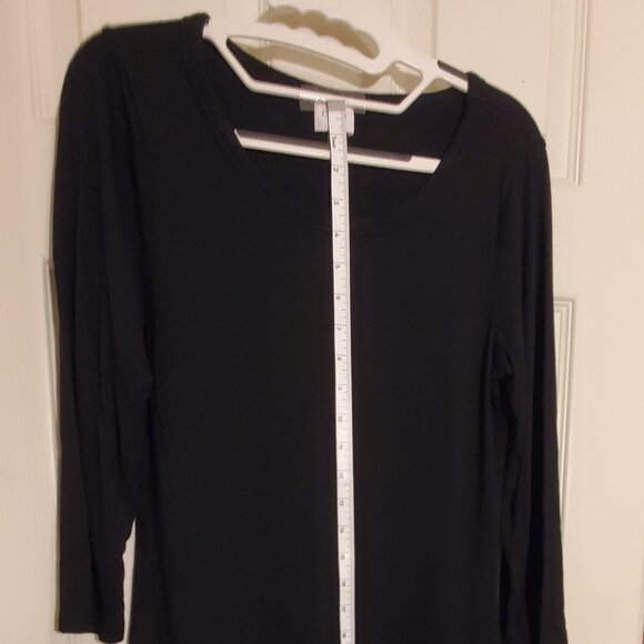 Cupio 3/4 Sleeve Black Tunic, Size Medium, Super Soft, Strechy - Picture 5 of 7